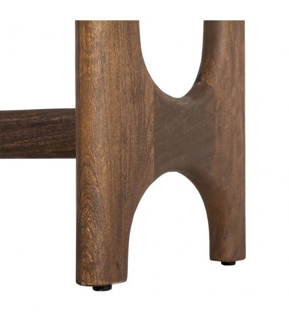 Consola de entrada de madera de mango color nogal grande 4