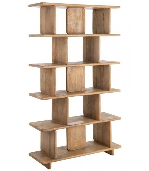 Estantería de madera maciza de mango natural irregular 1