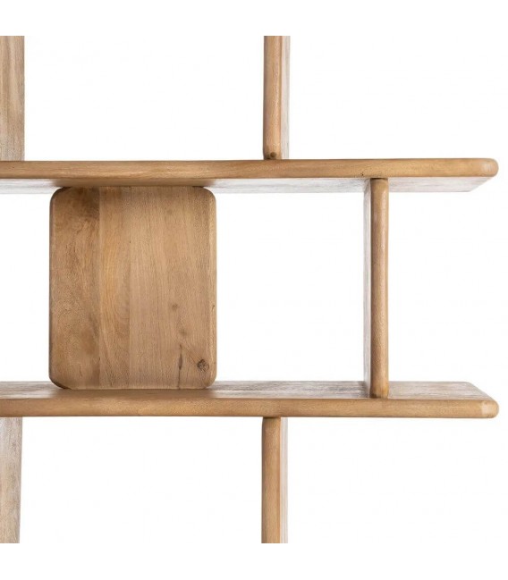 Estantería de madera maciza de mango natural irregular 5