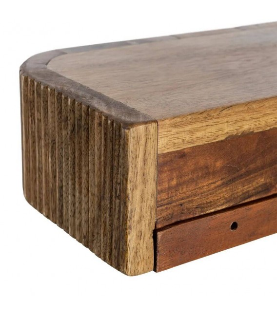 Consola de entrada suspendida de madera de mango color miel 4