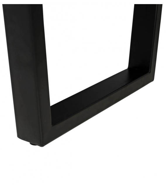 Mesa de comedor rectangular fija de madera de mindi color miel4