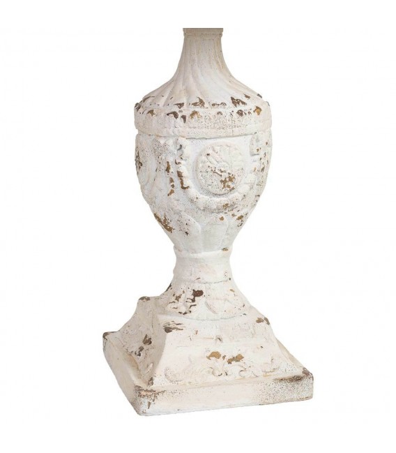 Mesa velador pequeña de madera maciza de abeto con base tallada 4