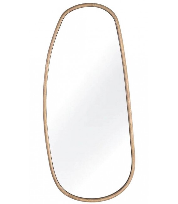 Espejo vestidor alargado de madera maciza acabado natural