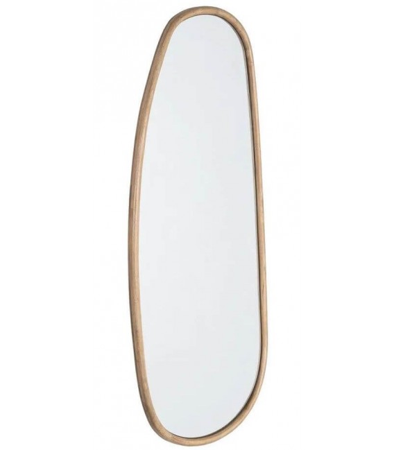 Espejo vestidor alargado de madera maciza acabado natural 1