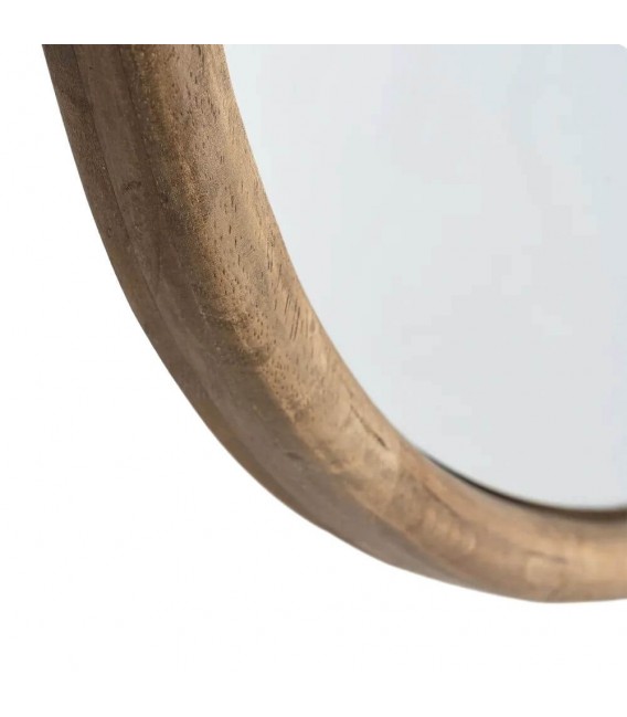 Espejo vestidor alargado de madera maciza acabado natural 4