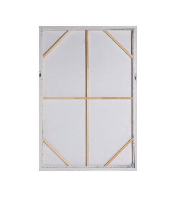 Cuadro vertical grande lienzo tonos crudos marco poliestireno 4