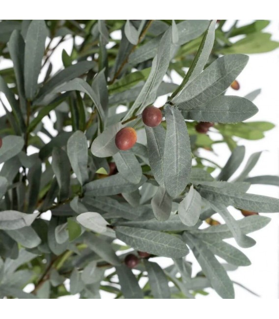 Árbol artificial poliéster verde con macetero negro incluido 2