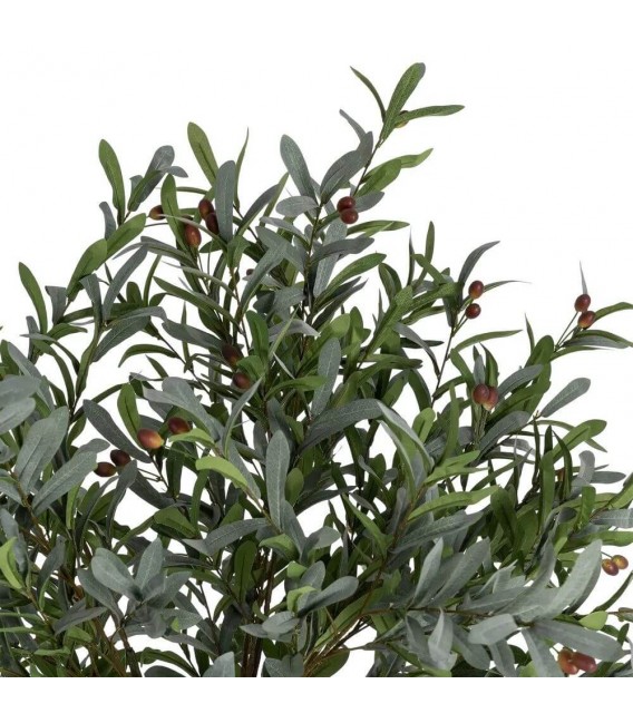 Árbol artificial poliéster verde con macetero negro incluido 1