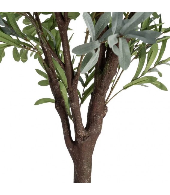 Árbol artificial poliéster verde con macetero negro incluido 3