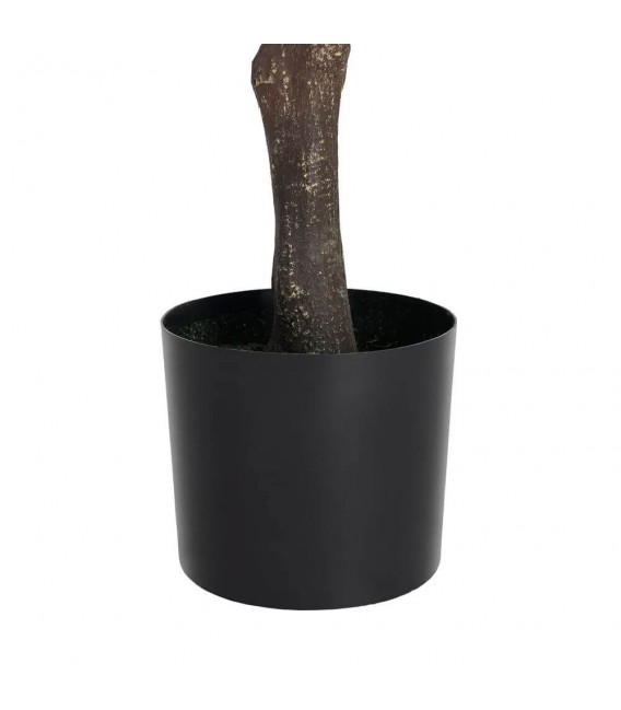 Árbol artificial poliéster verde con macetero negro incluido 4