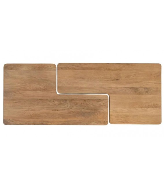 Set 2 mesas centro madera mango natural maciza 23