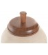 Tibor terracota cruda con tapa de madera natural rústico 1