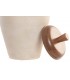 Tibor terracota cruda con tapa de madera natural rústico 3