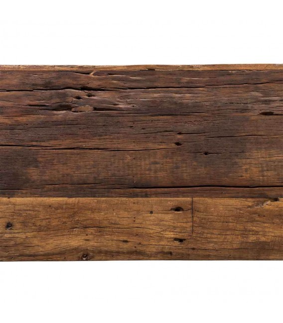 Mueble TV pino reciclado nogal con dos puertas y dos cajones 4