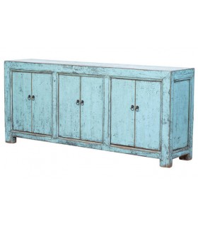 APARADOR XL 212 X 44 X 92 MICHAN MADERA LACADA AZUL ARTESANAL