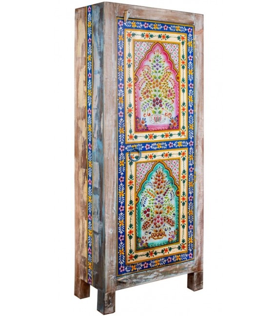 Armario alacena madera mango decorada a mano multicolor