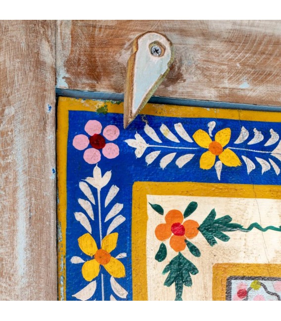 Armario alacena madera mango decorada a mano multicolor 4