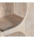 Estantería baja madera mango blanqueada natural con estantes 4