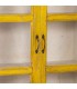 Vitrina madera mango amarilla decapada con dos puertas cristal 6