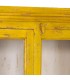 Vitrina madera mango amarilla decapada con dos puertas cristal 5