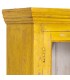 Vitrina madera mango amarilla decapada con dos puertas cristal 4