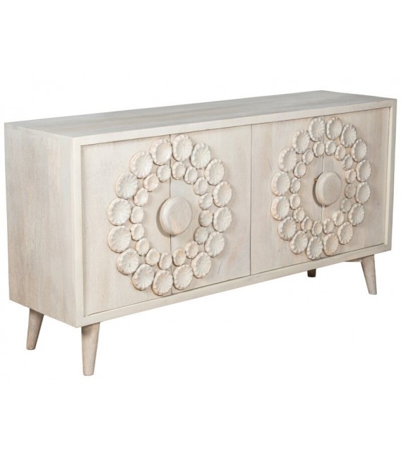 Aparador mediano étnico de madera de mango