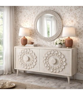 Aparador mediano étnico de madera de mango Mdmhogar