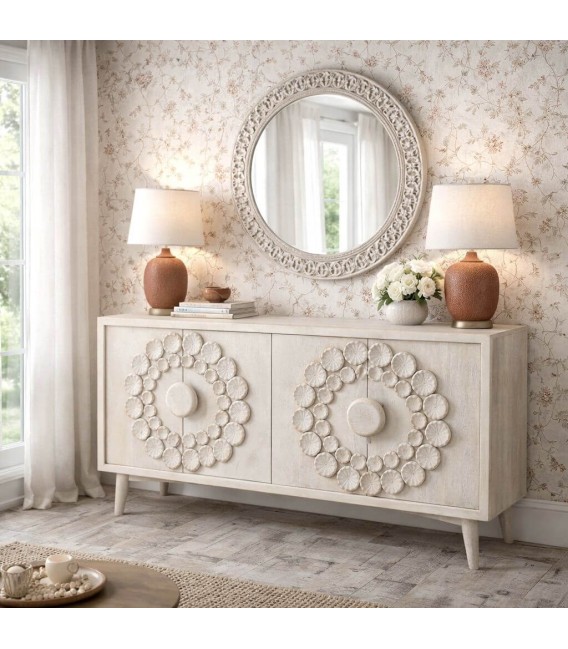 Aparador mediano étnico de madera de mango Mdmhogar