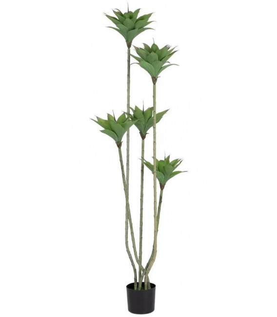 Planta artificial alta de interior con varios tallos y hojas densas