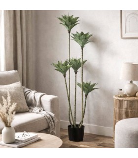 Planta artificial alta de interior con varios tallos y hojas densas Mdmhogar