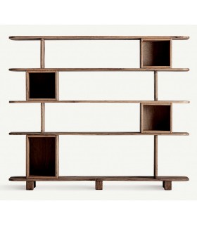 Estantería XL madera maciza de roble estilo boho vintage1
