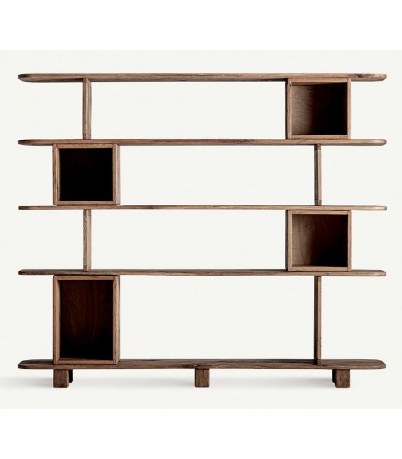 Estantería XL madera maciza de roble estilo boho vintage1