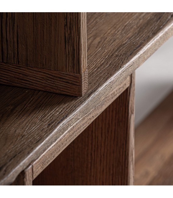 Estantería XL madera maciza de roble estilo boho vintage3