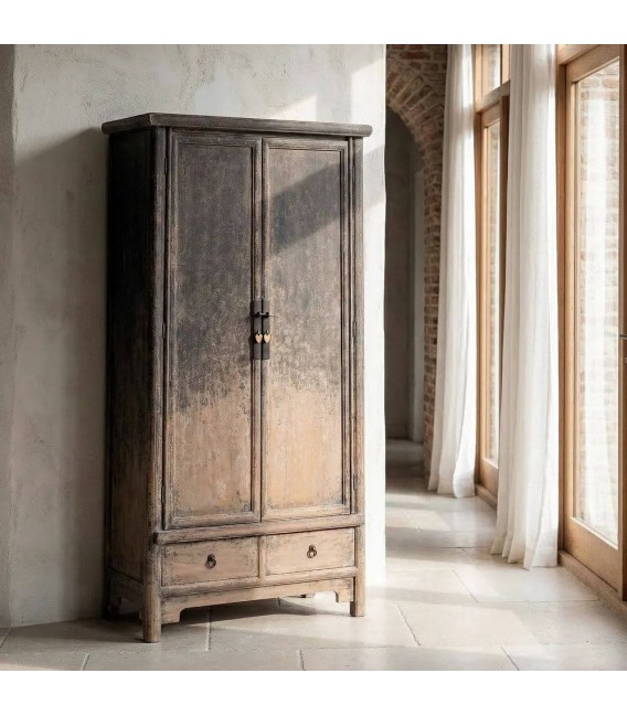 Armario alacena boho oriental 2 puertas 2 cajones pino reciclado Mdmhogar