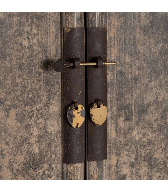 Armario alacena boho oriental 2 puertas 2 cajones pino reciclado6