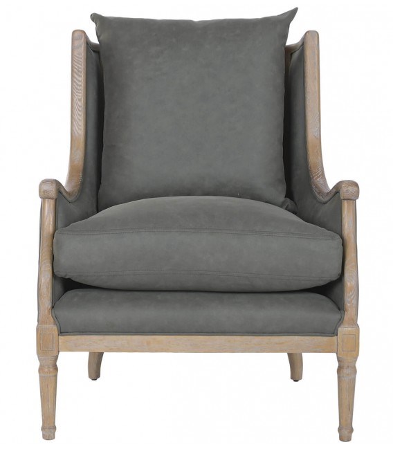 Butaca clásica muy cómoda con cojines desenfundables gris 1