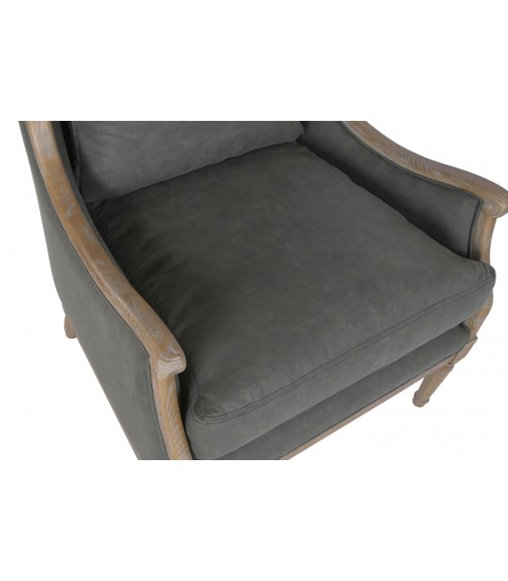 Butaca clásica muy cómoda con cojines desenfundables gris 5