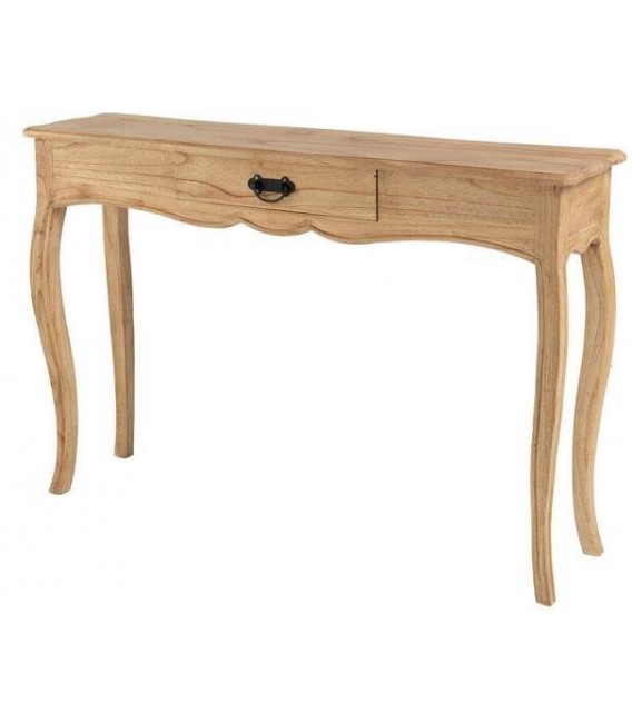 Consola de entrada grande boho clasica 1 cajon madera mindi natural