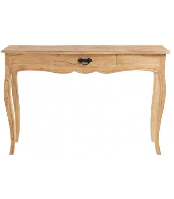 Consola de entrada grande boho clasica 1 cajon madera mindi natural 1