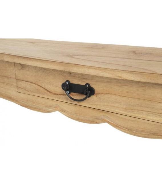 Consola de entrada grande boho clasica 1 cajon madera mindi natural 4