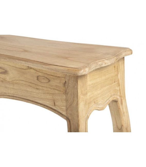 Consola de entrada grande boho clasica 1 cajon madera mindi natural 3