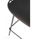 Set 4 taburetes nordicos negros polipropileno metal asiento alto 7