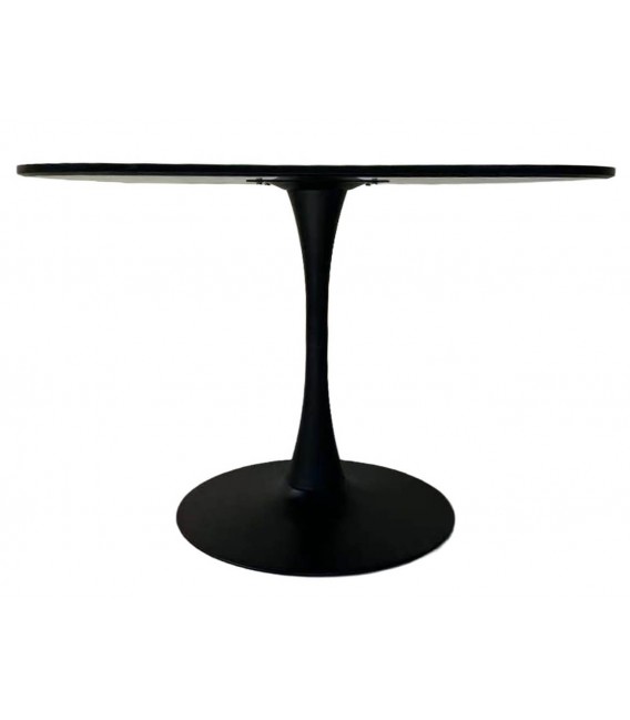 Mesa de comedor cuadrada pequeña en negro de estilo contemporáneo 1