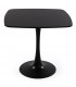Mesa de comedor cuadrada pequeña en negro de estilo contemporáneo 2