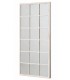 Espejo vestidor rectangular boho efecto ventana en madera blanca