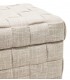 Banco baúl pie de cama contemporáneo tapizado beige en tela jaspeada 3