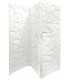 Biombo grande de tres hojas lacado en blanco estilo contemporáneo