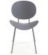 Pack de 4 sillas de comedor grises de polipropileno y metal1