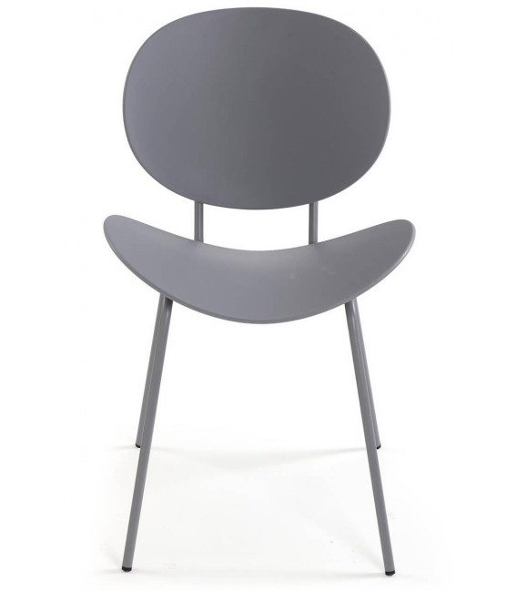 Pack de 4 sillas de comedor grises de polipropileno y metal1