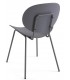 Pack de 4 sillas de comedor grises de polipropileno y metal2